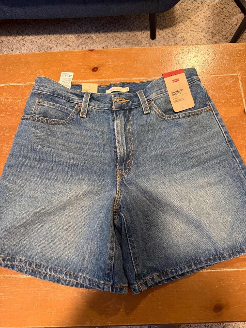 Women’s Levi's Light Blue Denim Women's Baggy Jean Shorts